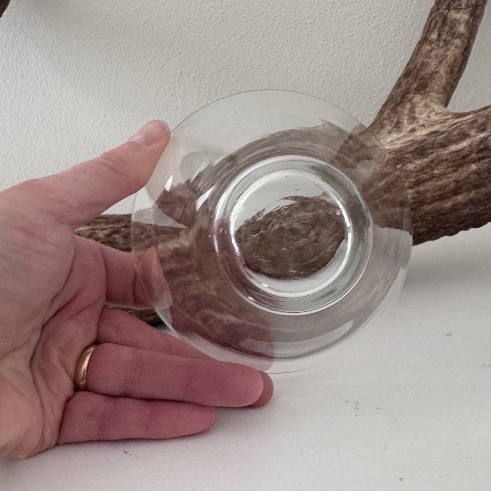 Set of 4 Stemless Martini Glasses Clear Glass Conical Cocktail Dessert 3.5in - Picture 4 of 7